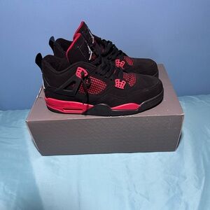 Mens Black and Red Sneakers